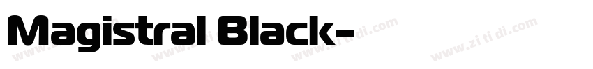 Magistral Black字体转换